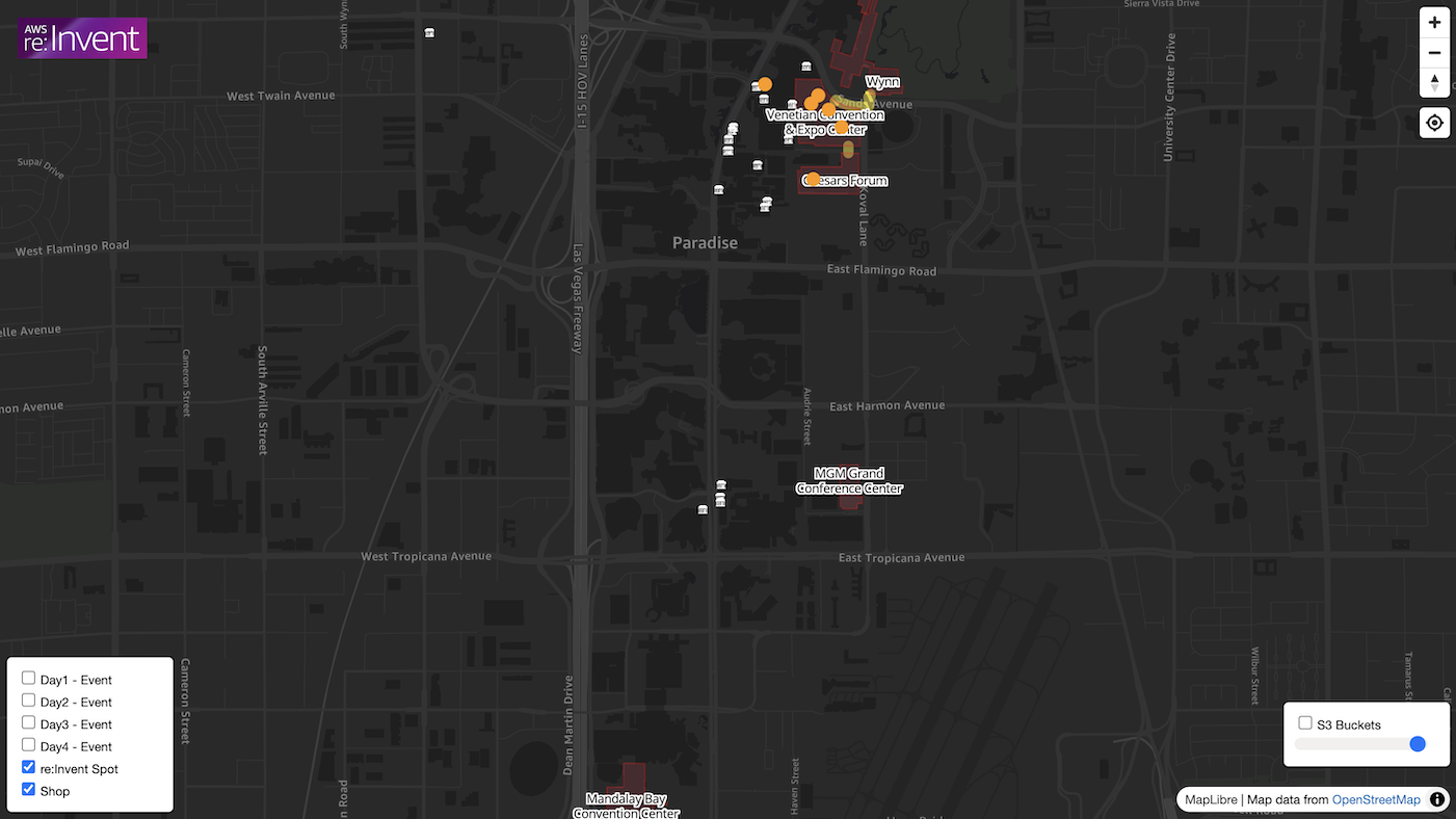 AWS re:Invent Map
