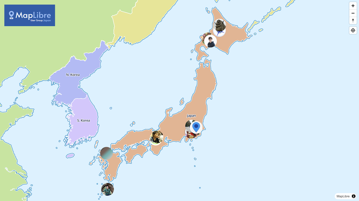 MUG-JP Contributors Map